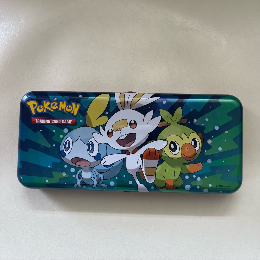 Pokemon Sword & Shield Starters + Pikachu Trading Card Game Pencil Case